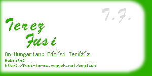 terez fusi business card